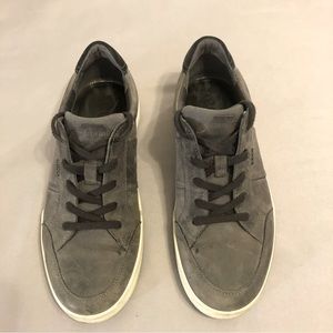 Ecco Men’s Leather Low Top Lace Up Gray Sneakers Size 42